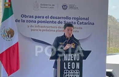 Supervisa Samuel García arranque de obras hídricas para Tesla en Santa Catarina