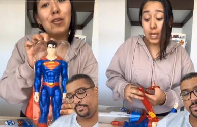 Destroza mujer un Superman a su novio; recordarle que mejor pague la boda