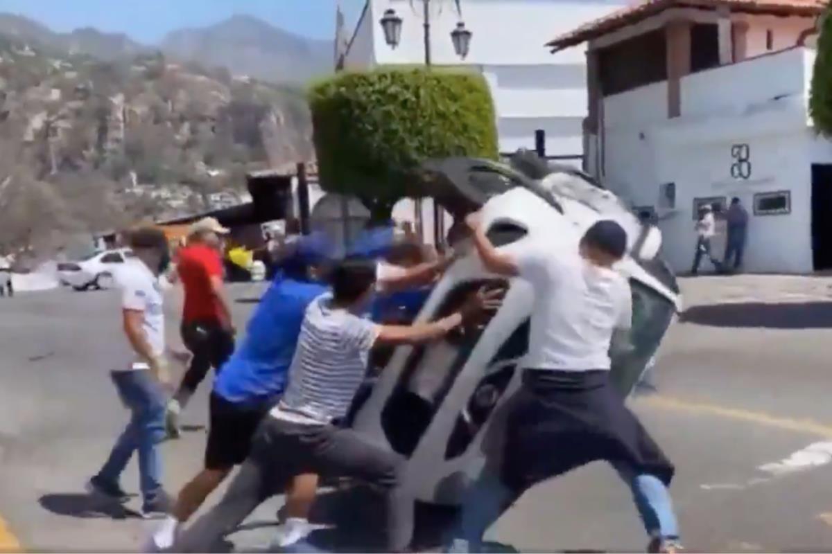 Protestas por el asesinato de Camila, niña secuestrada después encontrada muerta en Taxco, Guerrero. Foto: X (antes Twitter)/@victorcabreramx