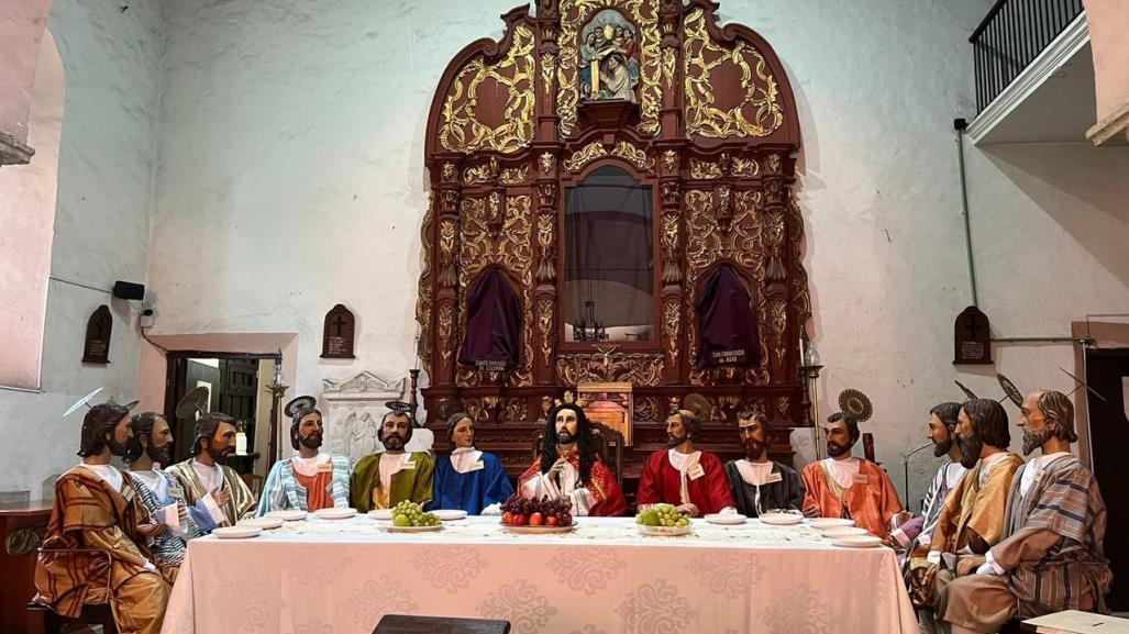 Exponen la “Última cena” en tamaño real en la Catedral de Mérida