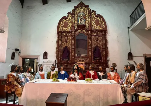 Exponen la “Última cena” en tamaño real en la Catedral de Mérida