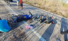 Bebé de 1 año de vida termina herida en choque de motocicletas en Yucatán