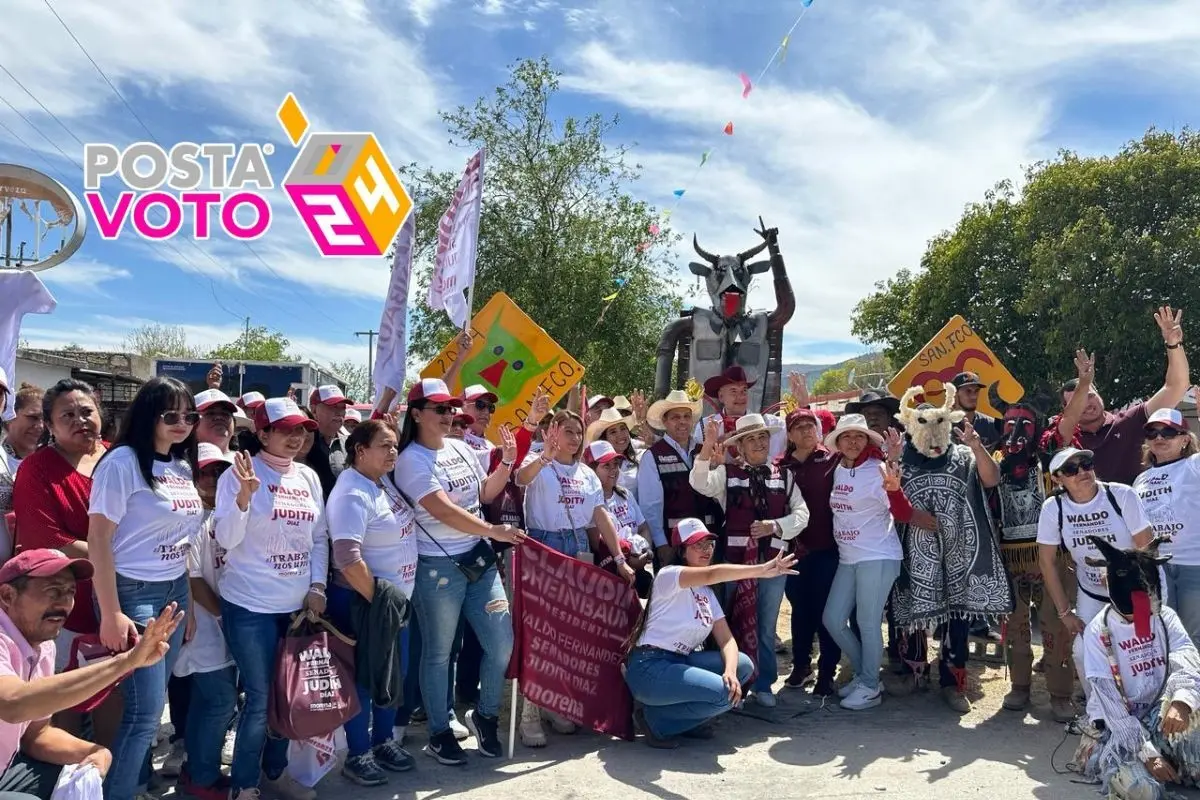 Waldo Fernández y Judith Díaz, concluyeron su gira de campaña por el sur de Nuevo León. Foto: Armando Galicia