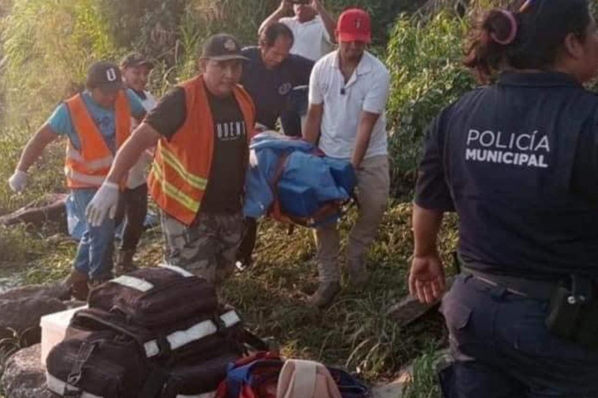 Entre las víctimas que murieron ahogadas se encuentra una menor de edad. Foto: Canal 13 Chiapas