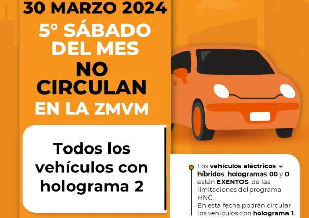 ¿Sábado de Gloria y de multa?, que no te sorprenda el Hoy No Circula