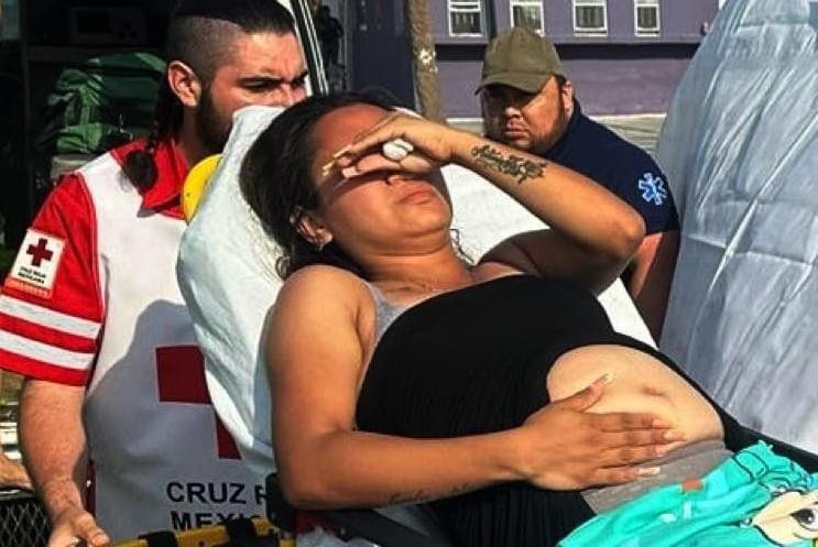 Embarazada salva a dos niños que se ahogaban en playa Bagdad de Matamoros