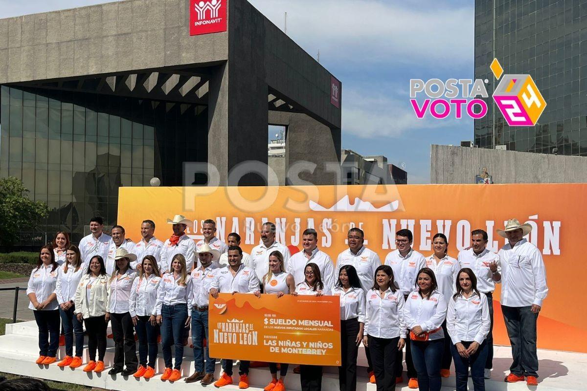 Los candidatos y candidatas emecistas al Congreso de Nuevo León prometieron donar su sueldo. Foto: Cynthia Pardo