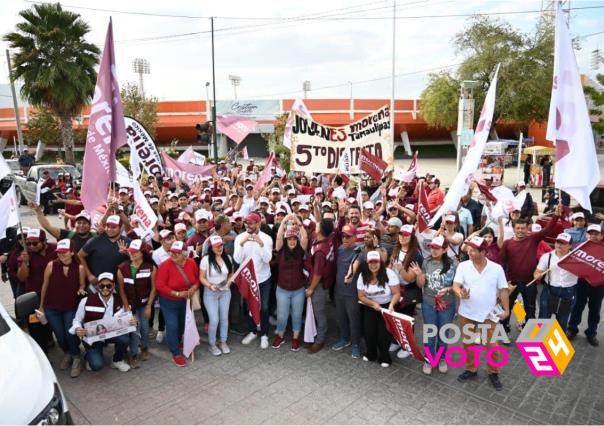 Se reúne Olga Sosa con jóvenes de Victoria