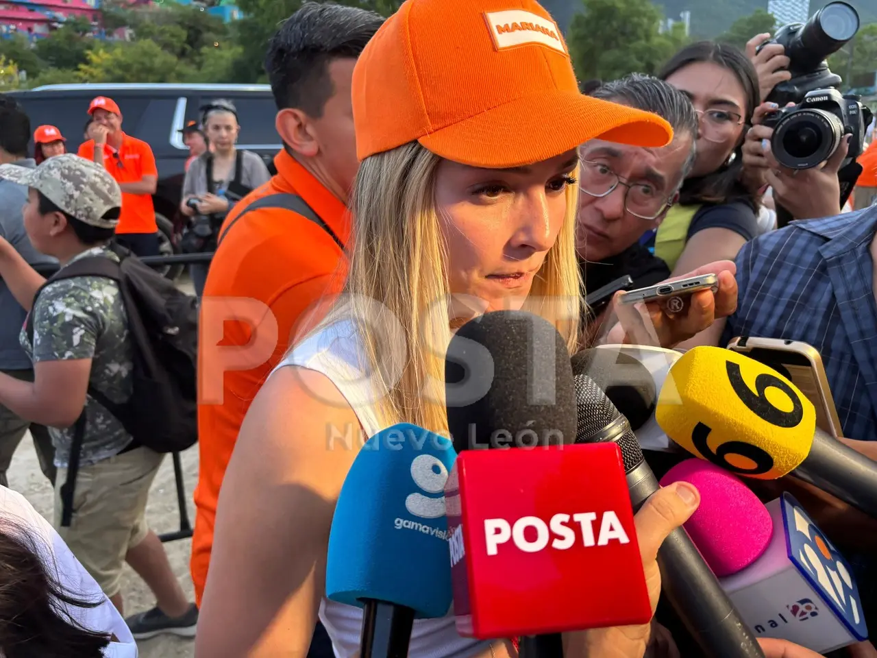 Descarta Mariana Rodríguez que agua del sur de Monterrey esté contaminada. Foto: Diego Beltrán