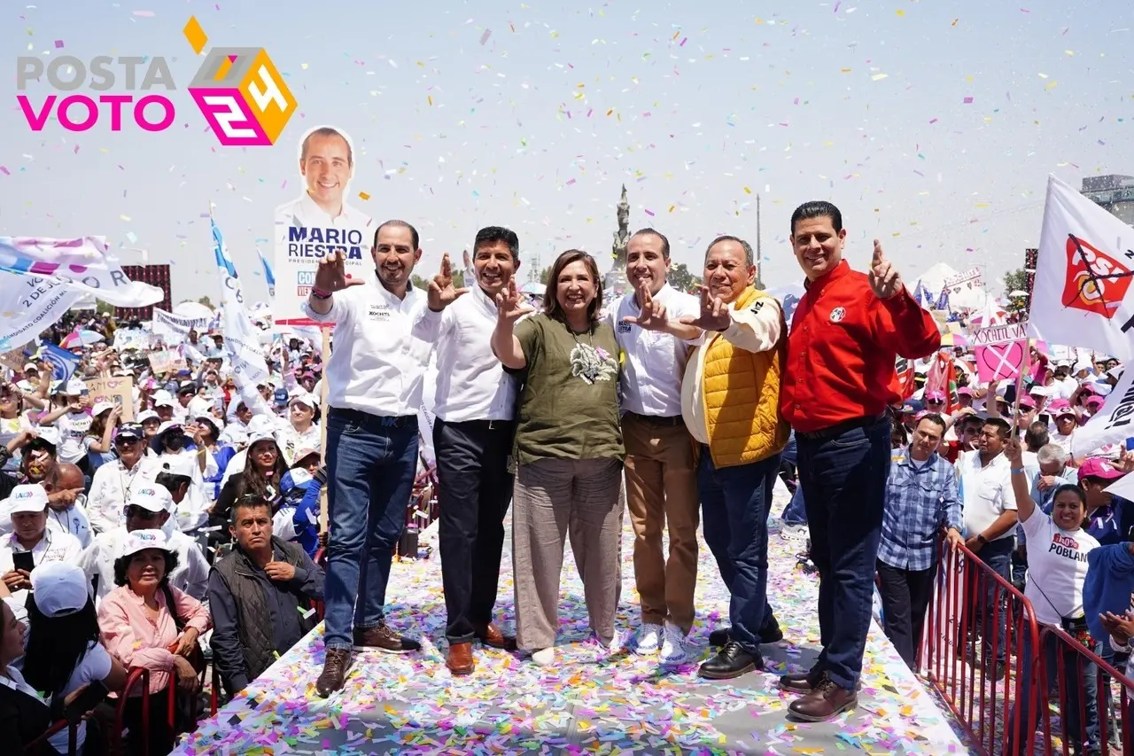 Xóchitl Gálvez acompaña Eduardo Rivera en arranque de campaña a gobernador de Puebla Foto: Equipo Xóchitl Gálvez