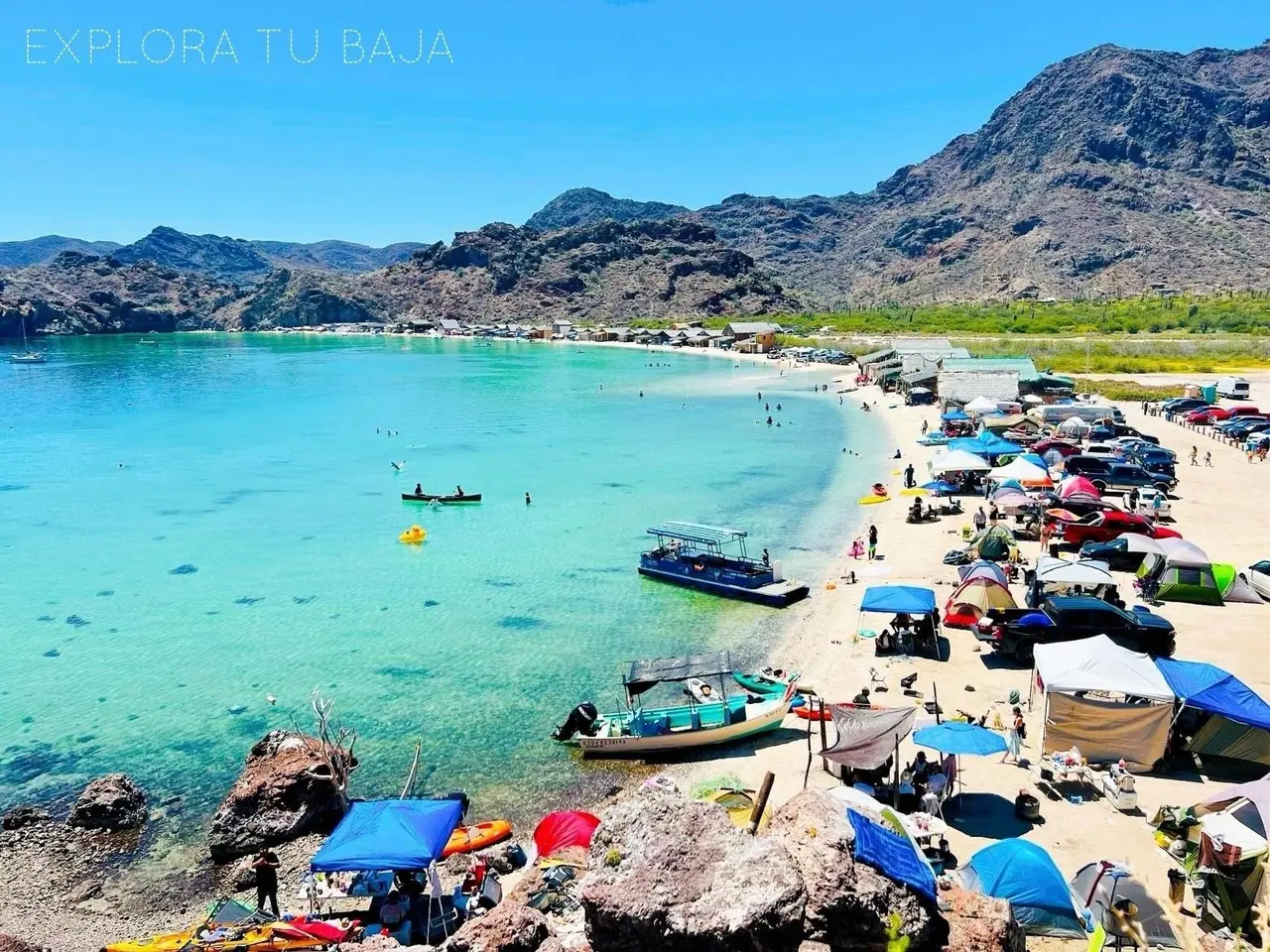 En playa El Burro puedes acampar. Foto: Facebook / Explora tu baja