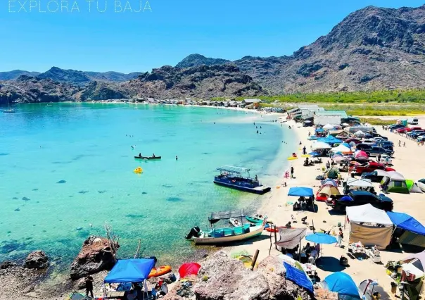 Playa El Burro en Mulegé es ideal para acampar