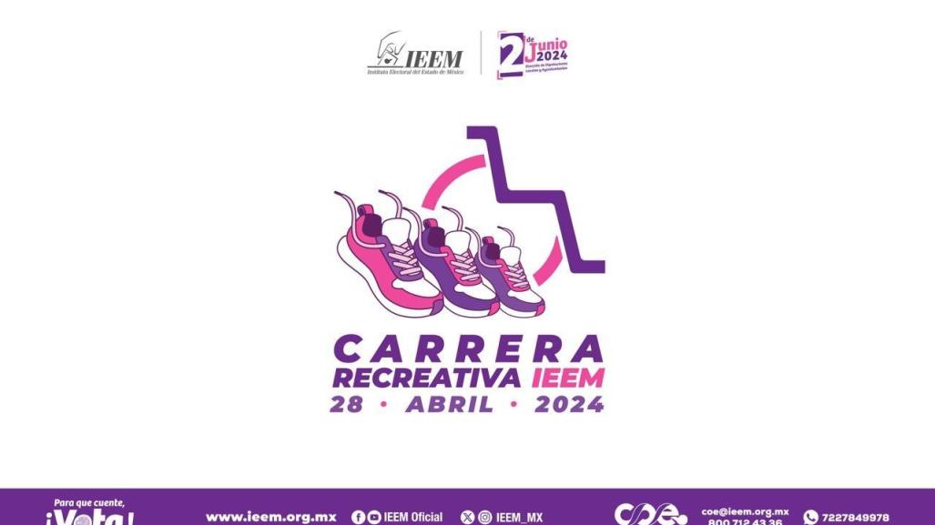 Organiza IEEM Carrera Recreativa 2024: ¡Corre por la democracia!