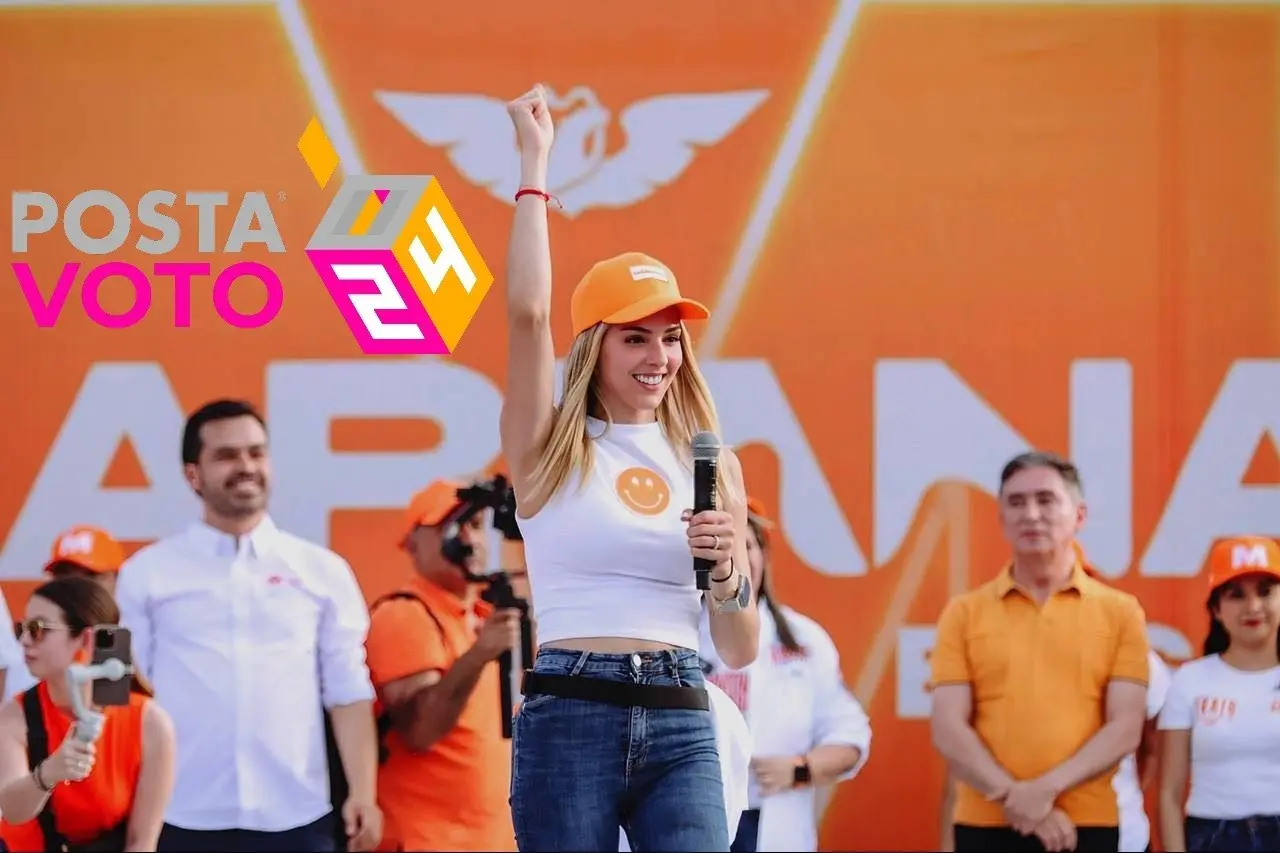 La candidata de Movimiento Ciudadano a la alcaldía de Monterrey, Mariana Rodríguez Cantú, mantiene una ventaja de 12 puntos sobre su competidor más cercano, el priista Adrián de la Garza. Foto: Facebook Mariana Rodríguez