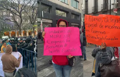 Militantes Morenistas de Guerrero se manifiestan en el Zócalo, acusan imposición