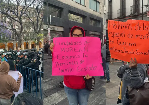 Militantes Morenistas de Guerrero se manifiestan en el Zócalo, acusan imposición