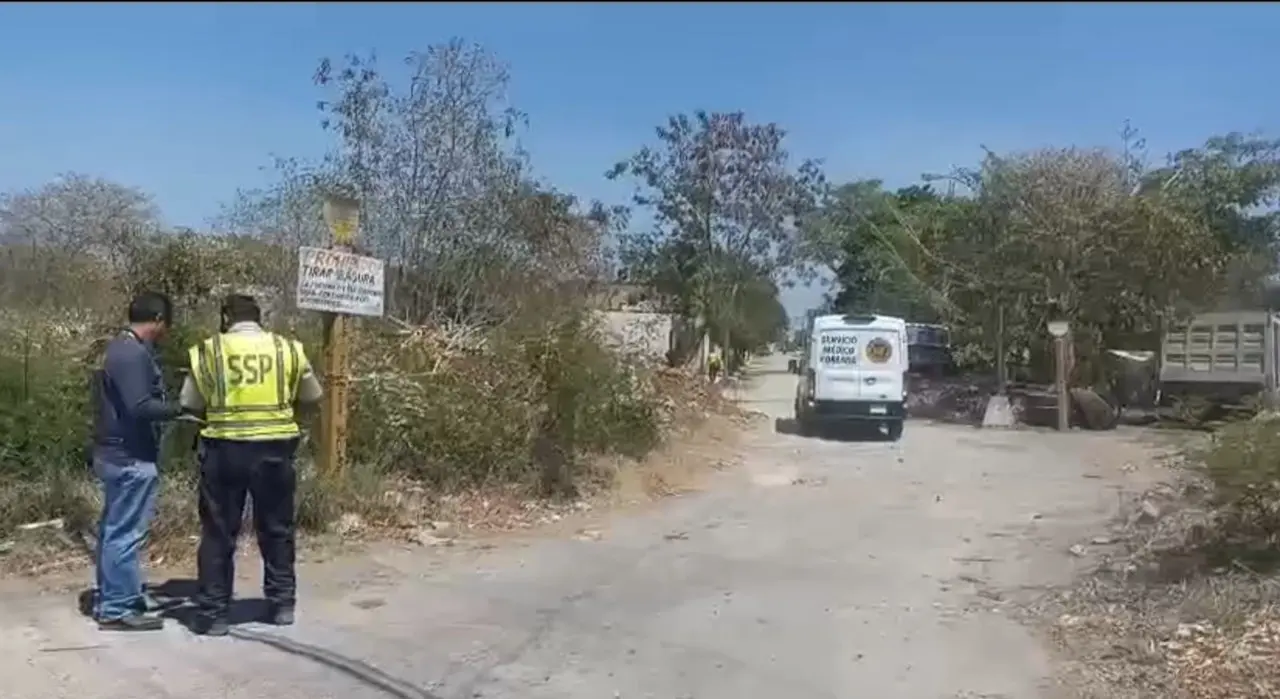 Hallazgo del cuerpo de un hombre en un terreno en Merida, Yucatan. Foto: Redes sociales