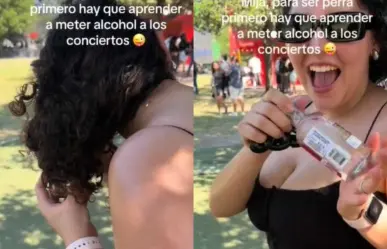 ¡No quería pagar! Ingresa a Pa´l Norte con botella de alcohol oculta en su pelo