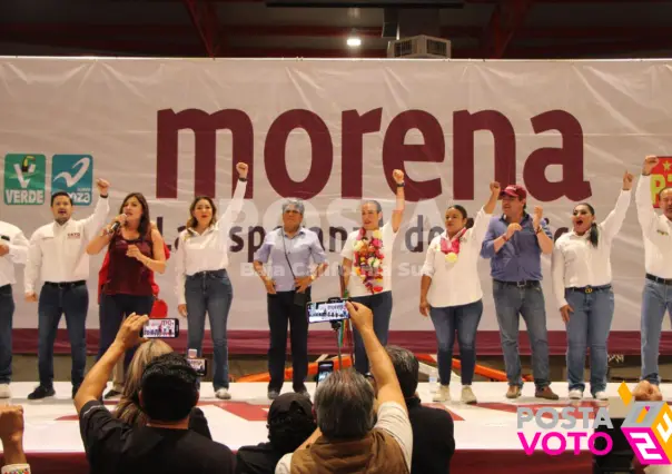 Reúne multitud en La Paz arranque de campaña de Morena, PT y Verde