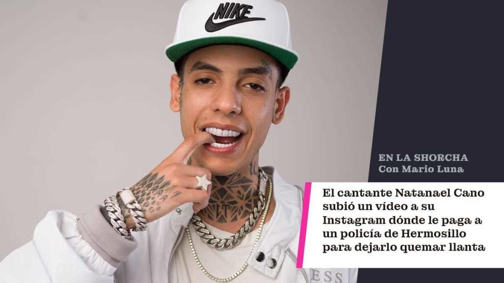 Natanael Cano subió un vídeo a su Instagram dónde le paga a un polícia