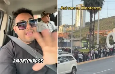 Joven se sorprende por que regios hacen fila para subir al camión (VIDEO)