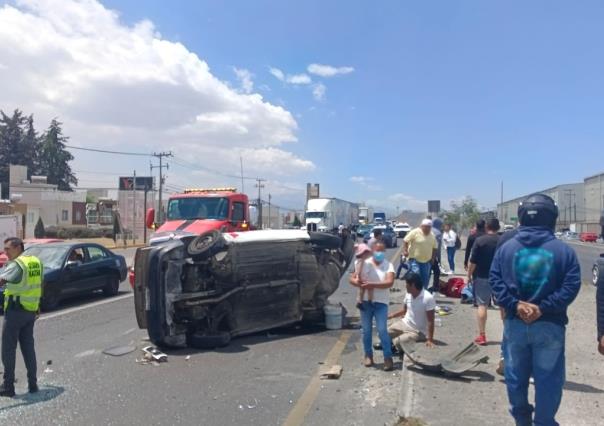 Choque deja nueve heridos en la carretera Toluca - Naucalpan
