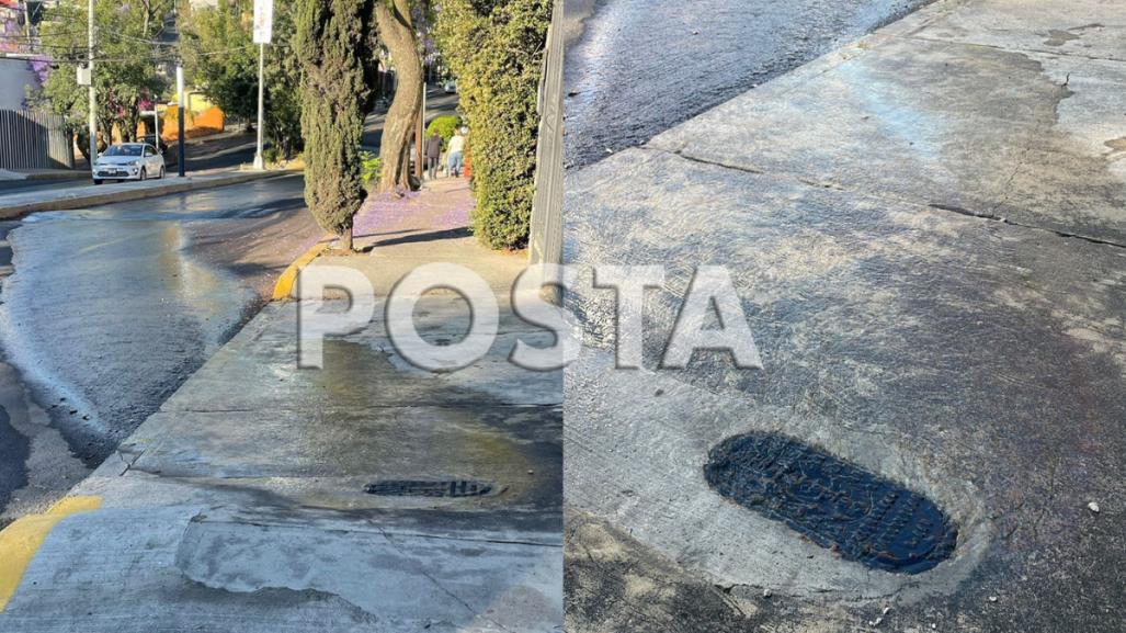 Se registra fuga de agua potable en Álvaro Obregón, vecinos no son atendidos