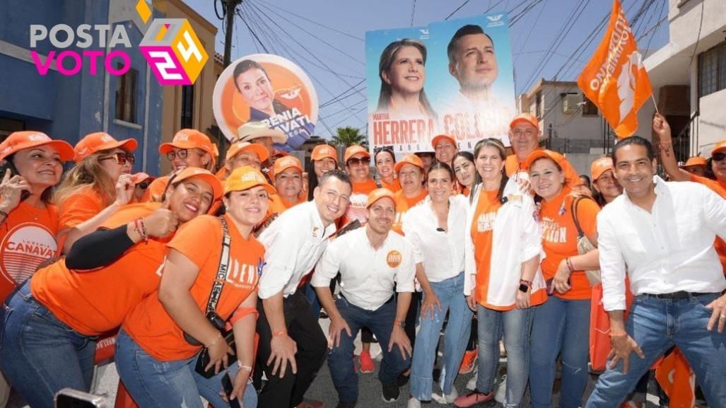 Lorenia Canavati, Luis Donaldo y Martha Herrera recorren calles de San Pedro