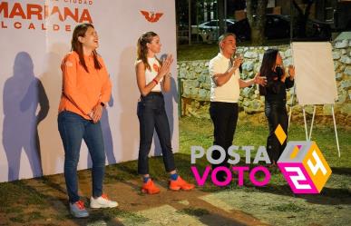 Reciben Mariana Rodríguez y Aldo Fasci apoyo de vecinos del sur de Monterrey