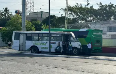 Autobús con falla mecánica causa choque en Tampico