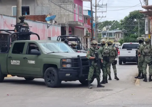 Ejército realiza operativo en un inmueble en Villahermosa, Tabasco