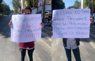 ¡La publicidad mata!, vecinos de Cuauhtémoc piden que retiren espectaculares