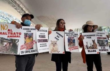 Protesta en Alameda de Toluca contra maltrato animal