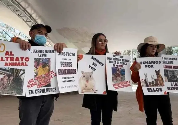 Protesta en Alameda de Toluca contra maltrato animal