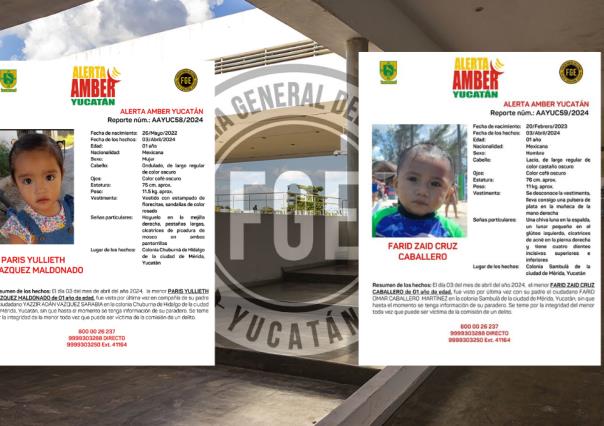 Desaparecen dos niños de 1 año en Mérida; activan Alerta Amber