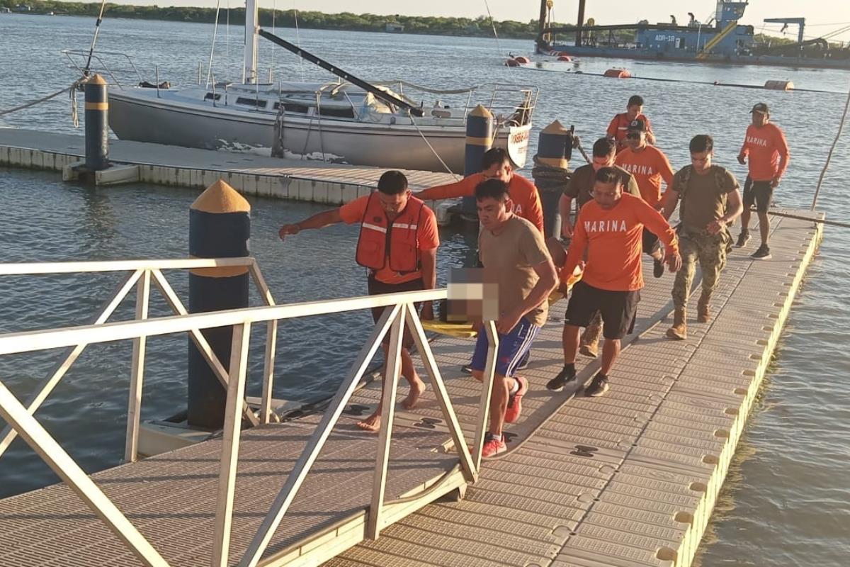 Así fue el rescate de un pescador que cayó al mar