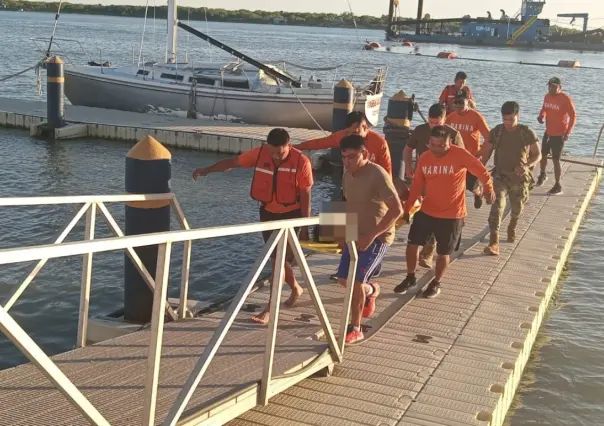 Así fue el rescate de un pescador que cayó al mar