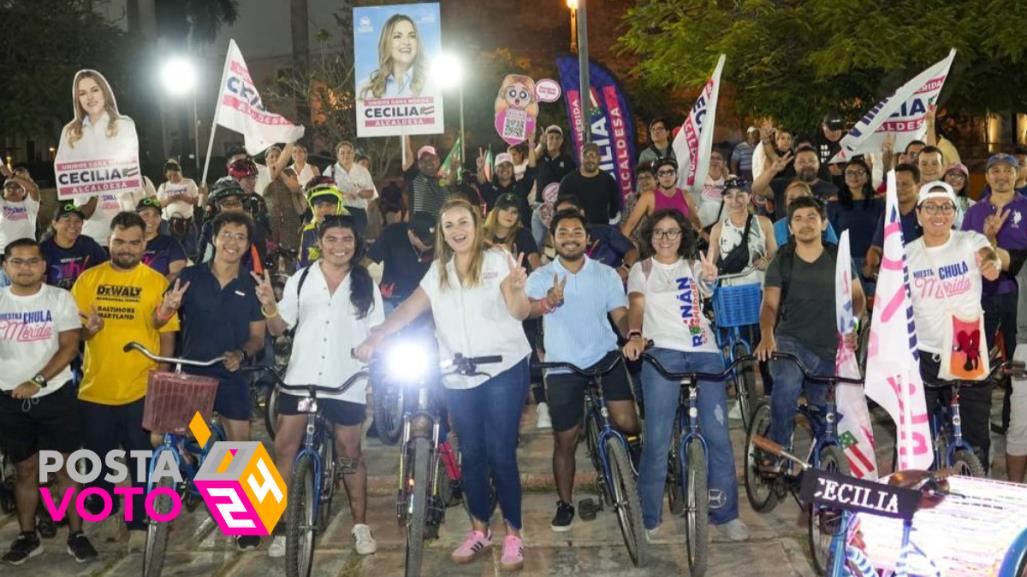 Cecilia Patrón se compromete a fomentar el uso de la bicicleta en Mérida