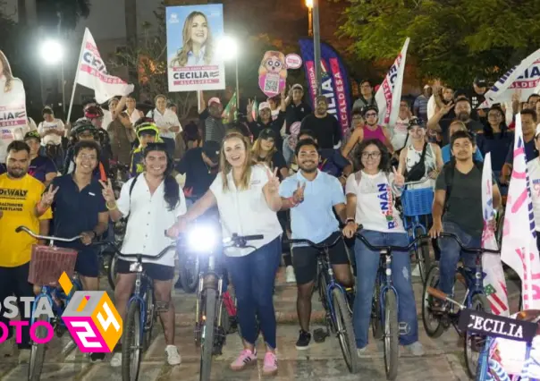 Cecilia Patrón se compromete a fomentar el uso de la bicicleta en Mérida