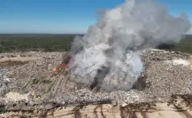 Logran controlar conato de incendio Relleno Sanitario de Mérida