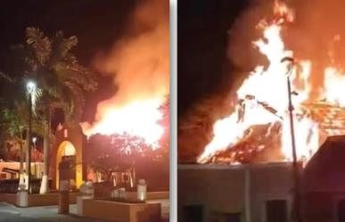 Devastador incendio deja en cenizas un emblemático restaurante en Izamal