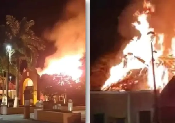 Devastador incendio deja en cenizas un emblemático restaurante en Izamal