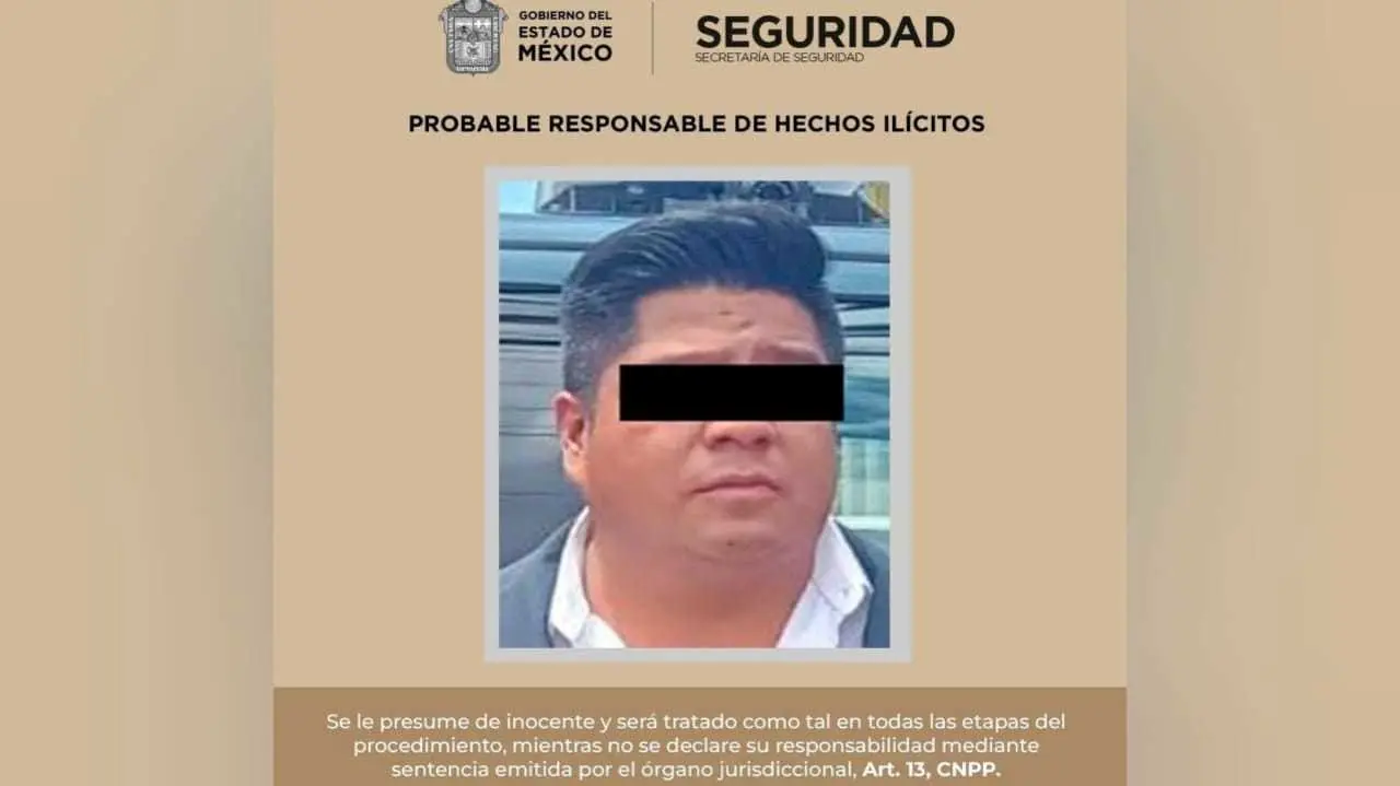 Detiene a sospechoso de robo a cuentahabientes en TOLUCA. Foto: @SS_Edomex