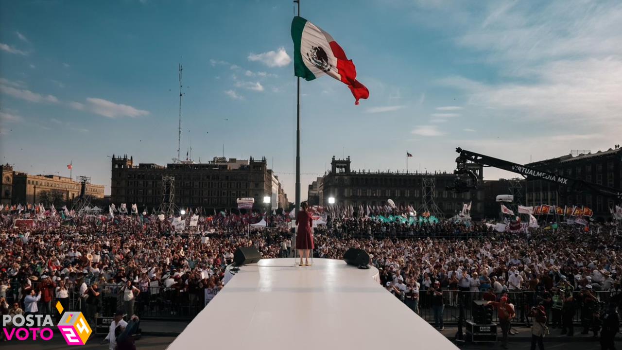 La representante guinda ha presentado los 7 ejes de su proyecto de nación en más de 70 encuentros Foto: Cortesía