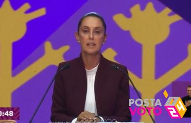 Claudia Sheinbaum proclama victoria en el debate presidencial