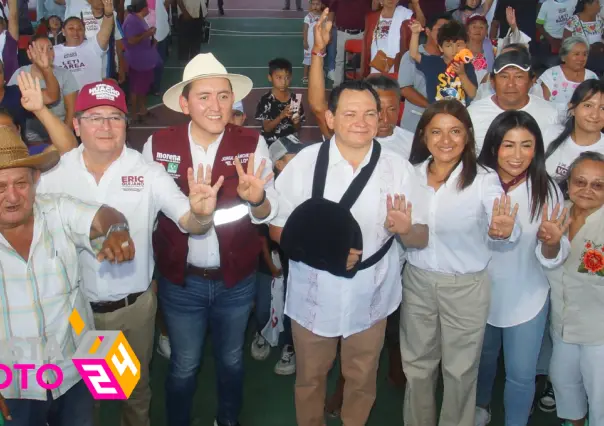 Municipios dan respaldo a Huacho Díaz Mena en la ruta de la Campaña del Pueblo