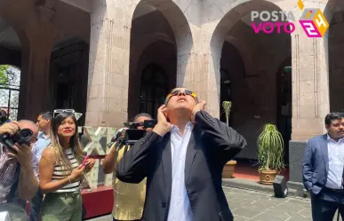 Suspende el gobernador de Veracruz conferencia para ver el #EclipseSolar2024