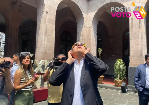 Suspende el gobernador de Veracruz conferencia para ver el #EclipseSolar2024