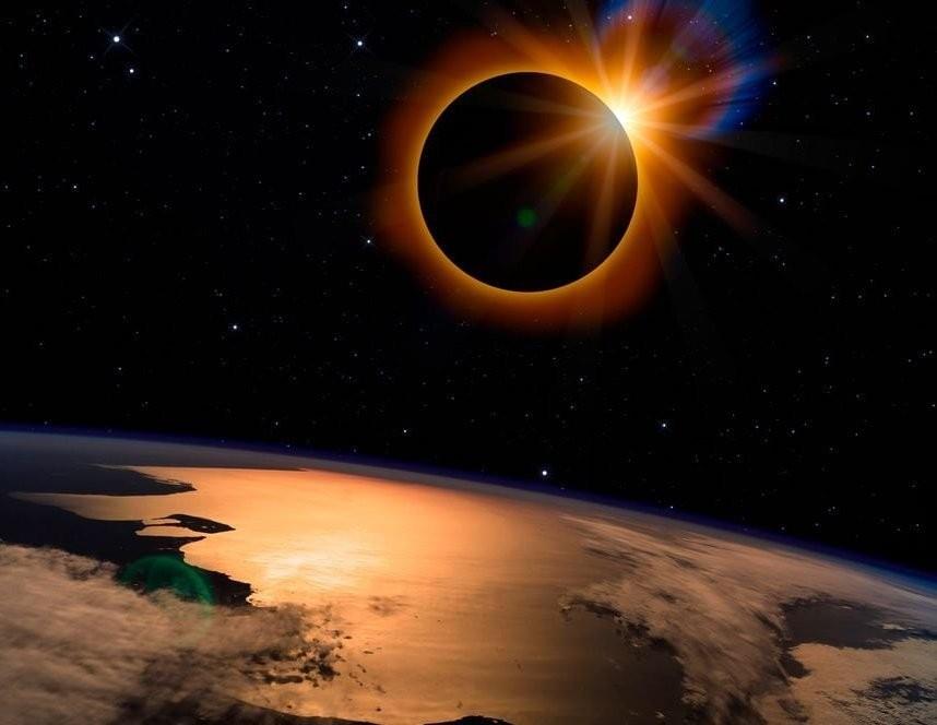 Imagen ilustrativa eclipse. Foto: Redes sociales