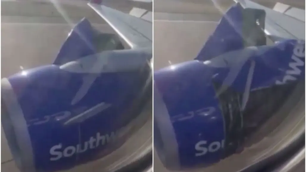 Truena cubierta de turbina de avión de Southwest Airlines (VIDEO)